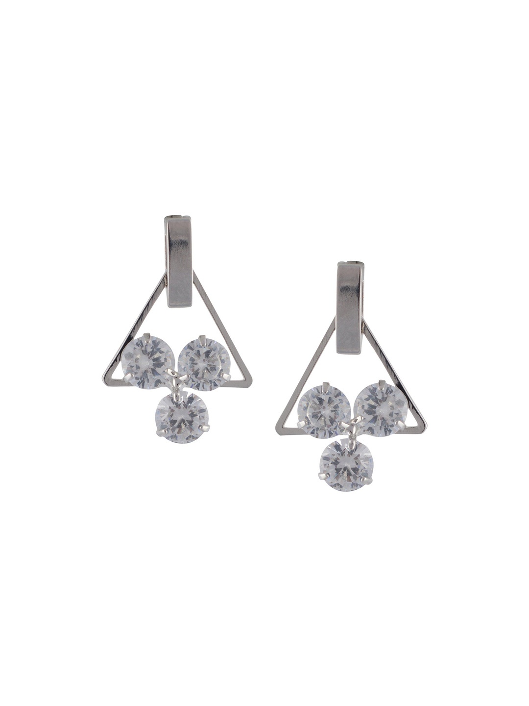 

HIGH TRENDZ Contemporary Drop Earrings, Silver