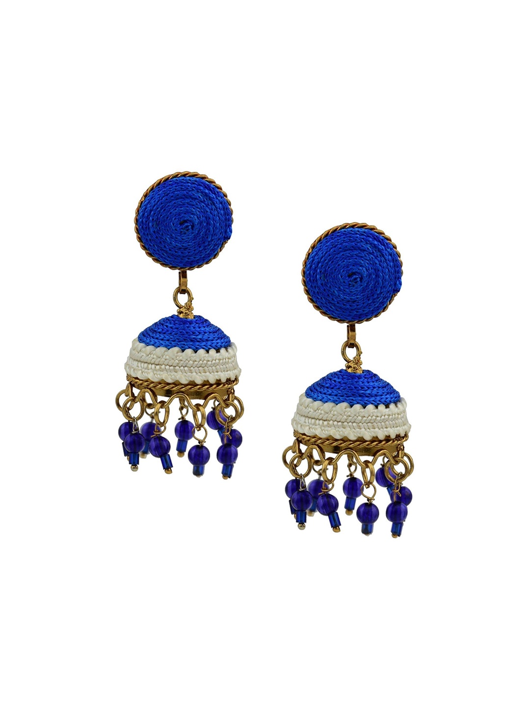 

HIGH TRENDZ Contemporary Jhumkas Earrings, Gold