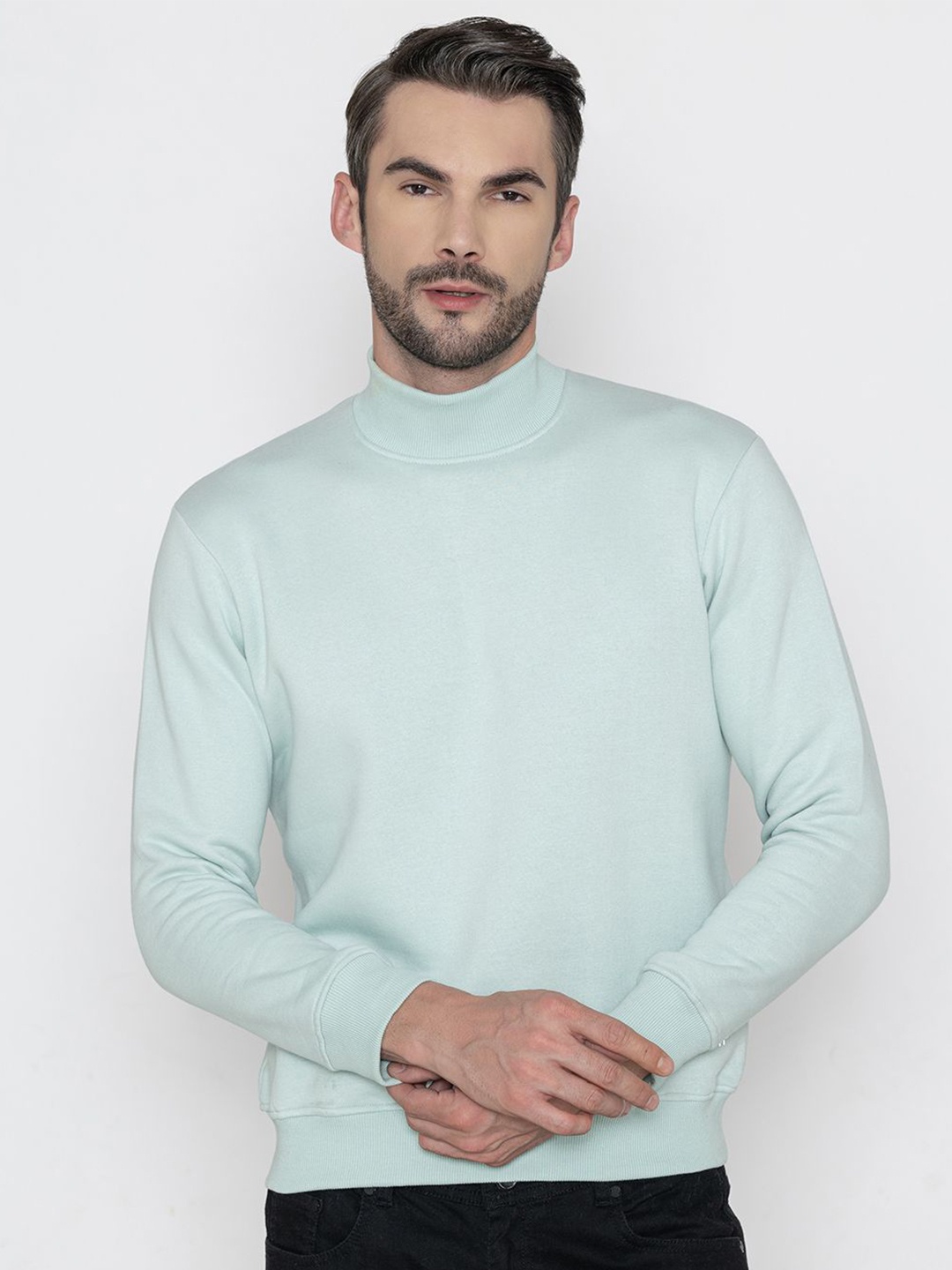 

Bonjour Men Cotton Pullover Sweatshirt, Blue