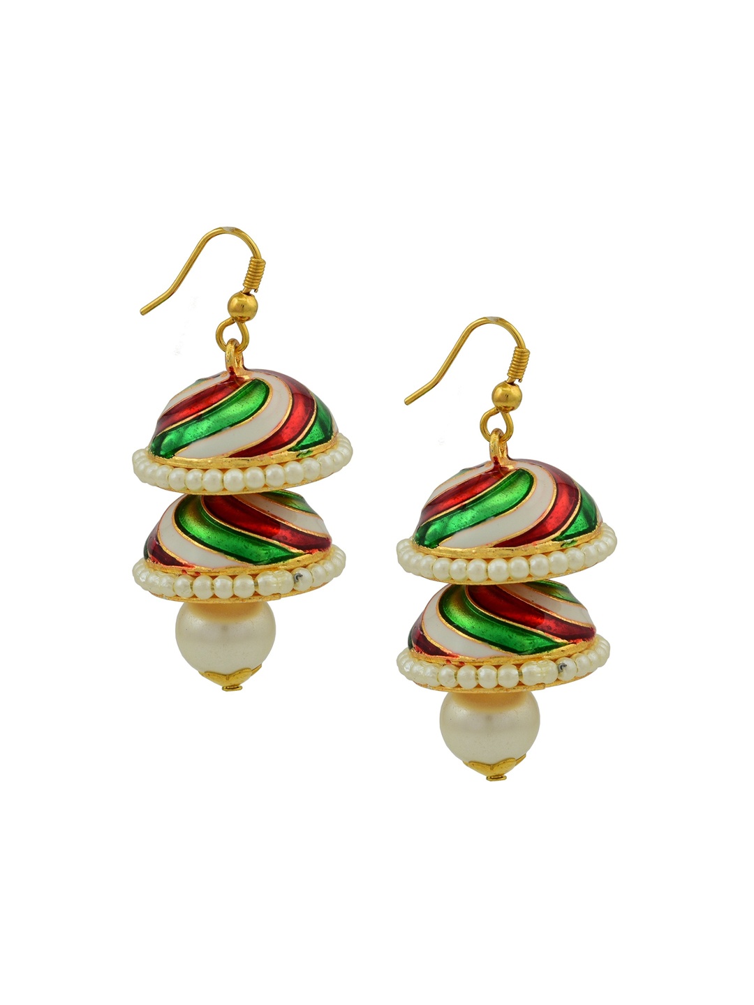 

HIGH TRENDZ Contemporary Jhumkas Earrings, Gold