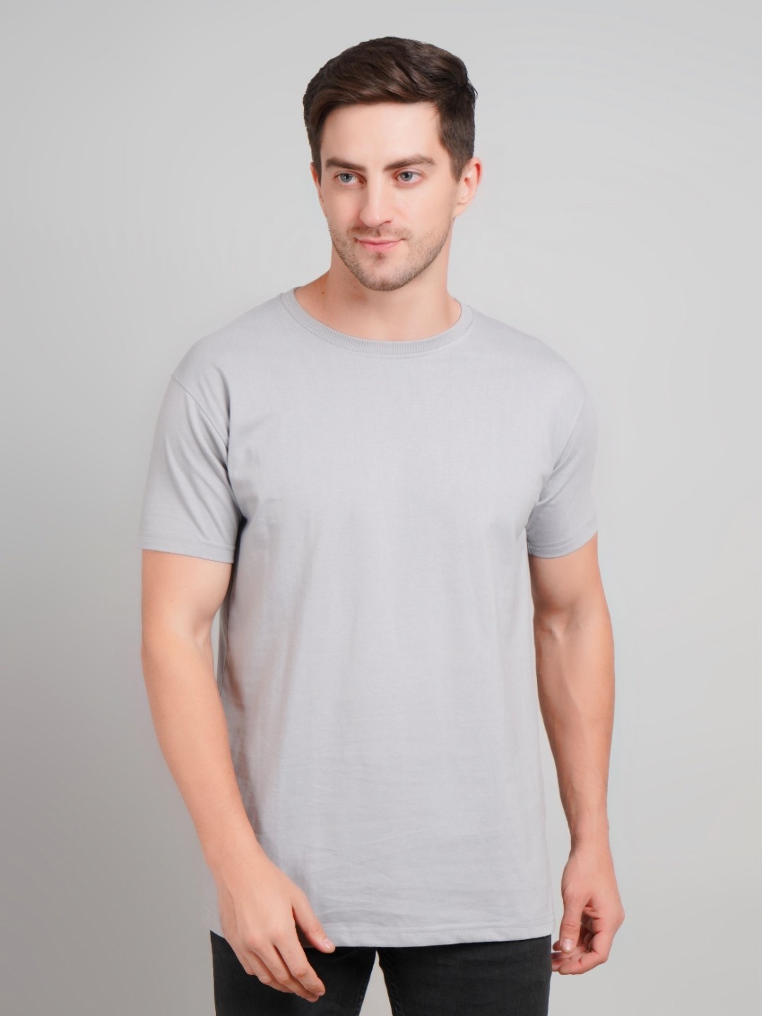 

XO Celebrating Love Men Raw Edge T-shirt, Grey