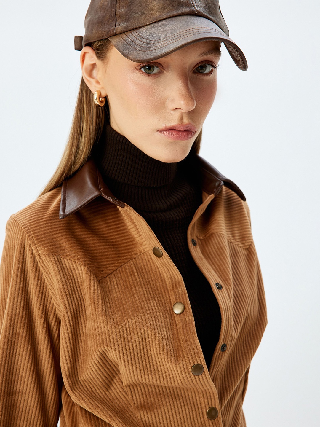 

Koton Women Opaque Casual Shirt, Brown