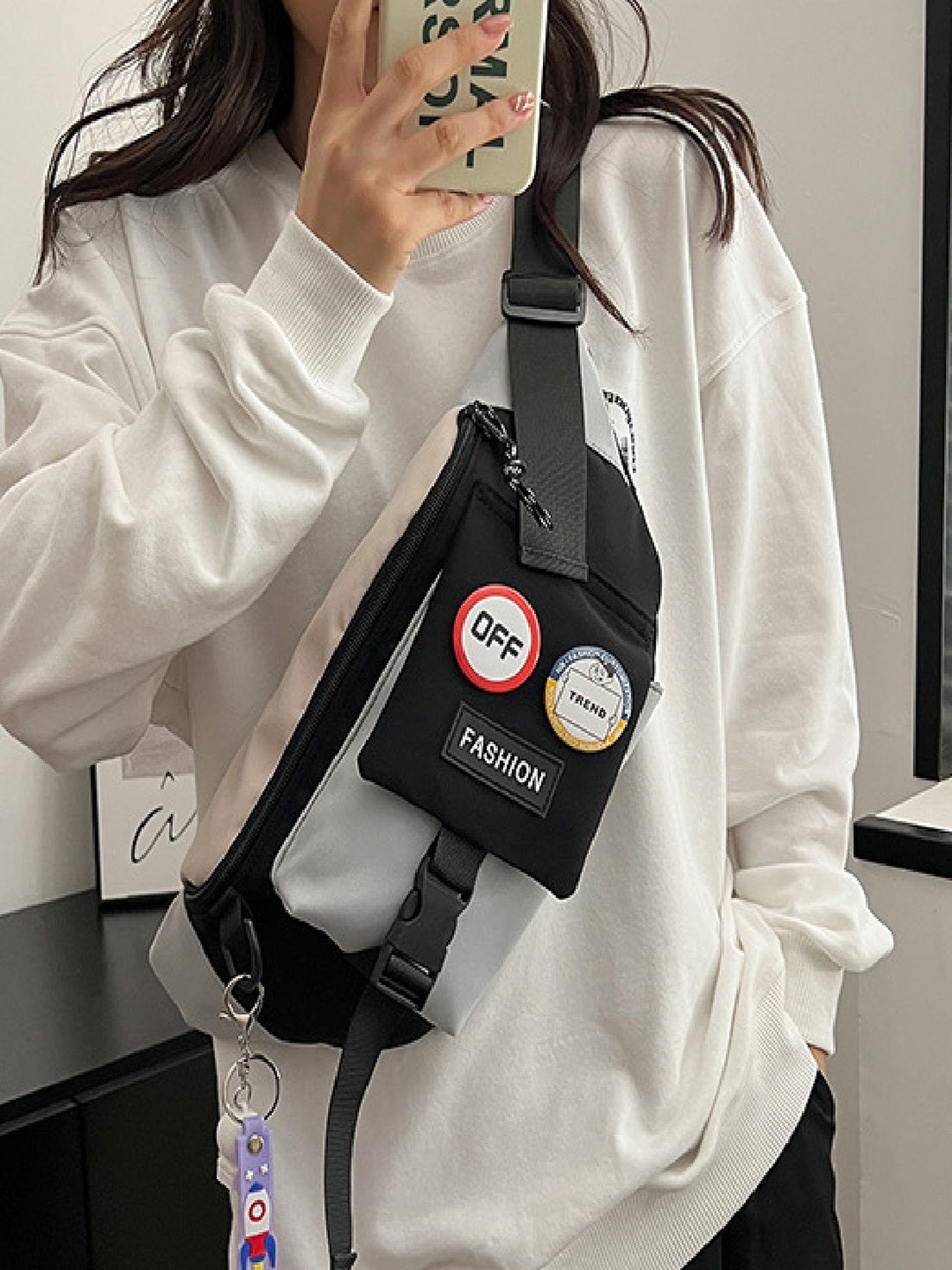

StyleCast Checked Fanny Pack, Na