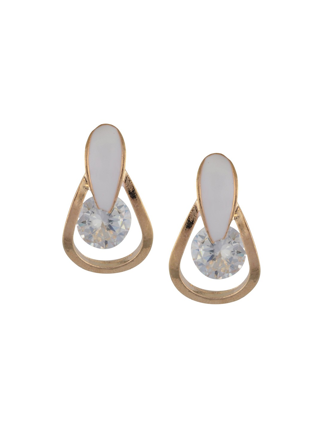 

HIGH TRENDZ Contemporary Drop Earrings, Gold