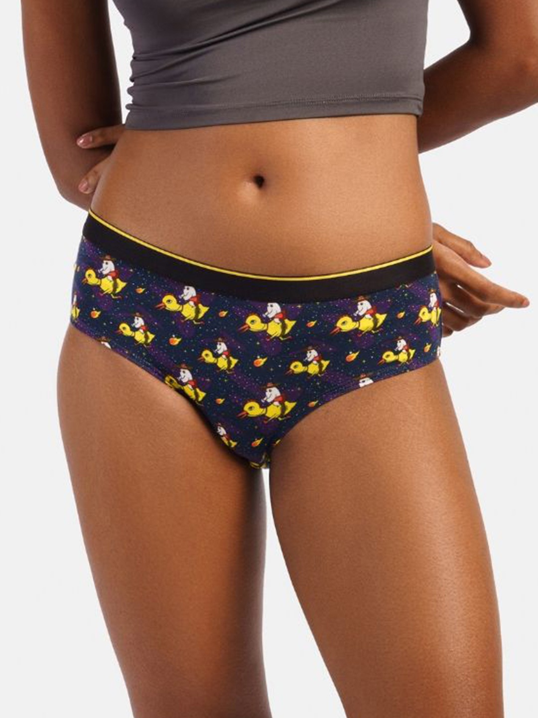 

bummer Printed Mid-Rise Micromodal Hipster Brief, Blue