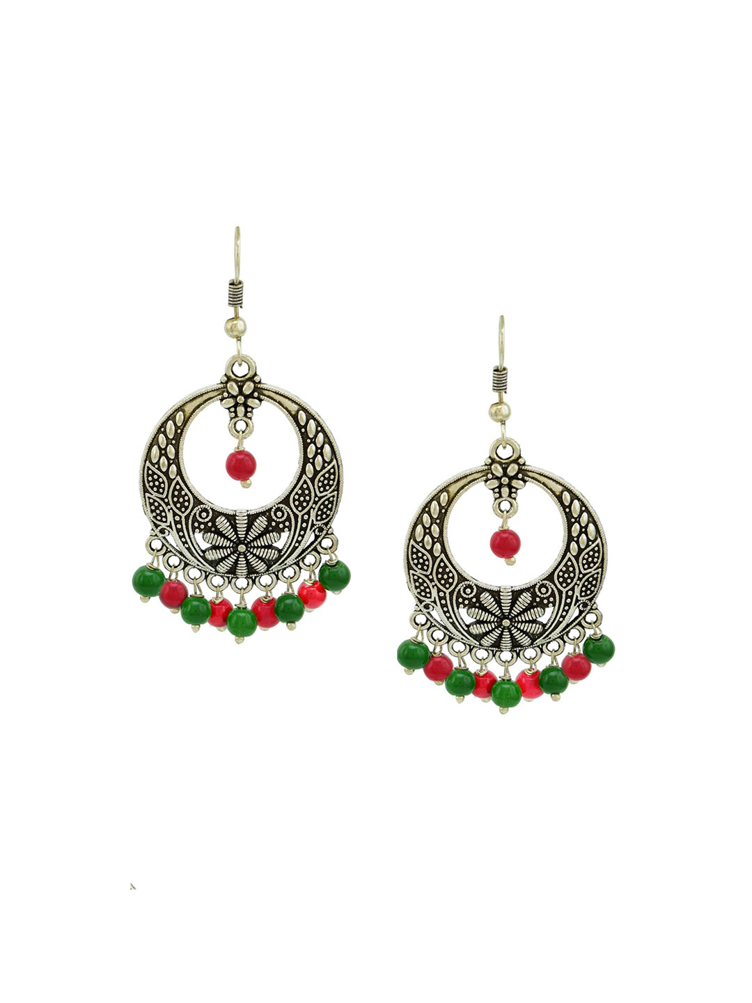 

HIGH TRENDZ Contemporary Chandbalis Earrings, Metallic