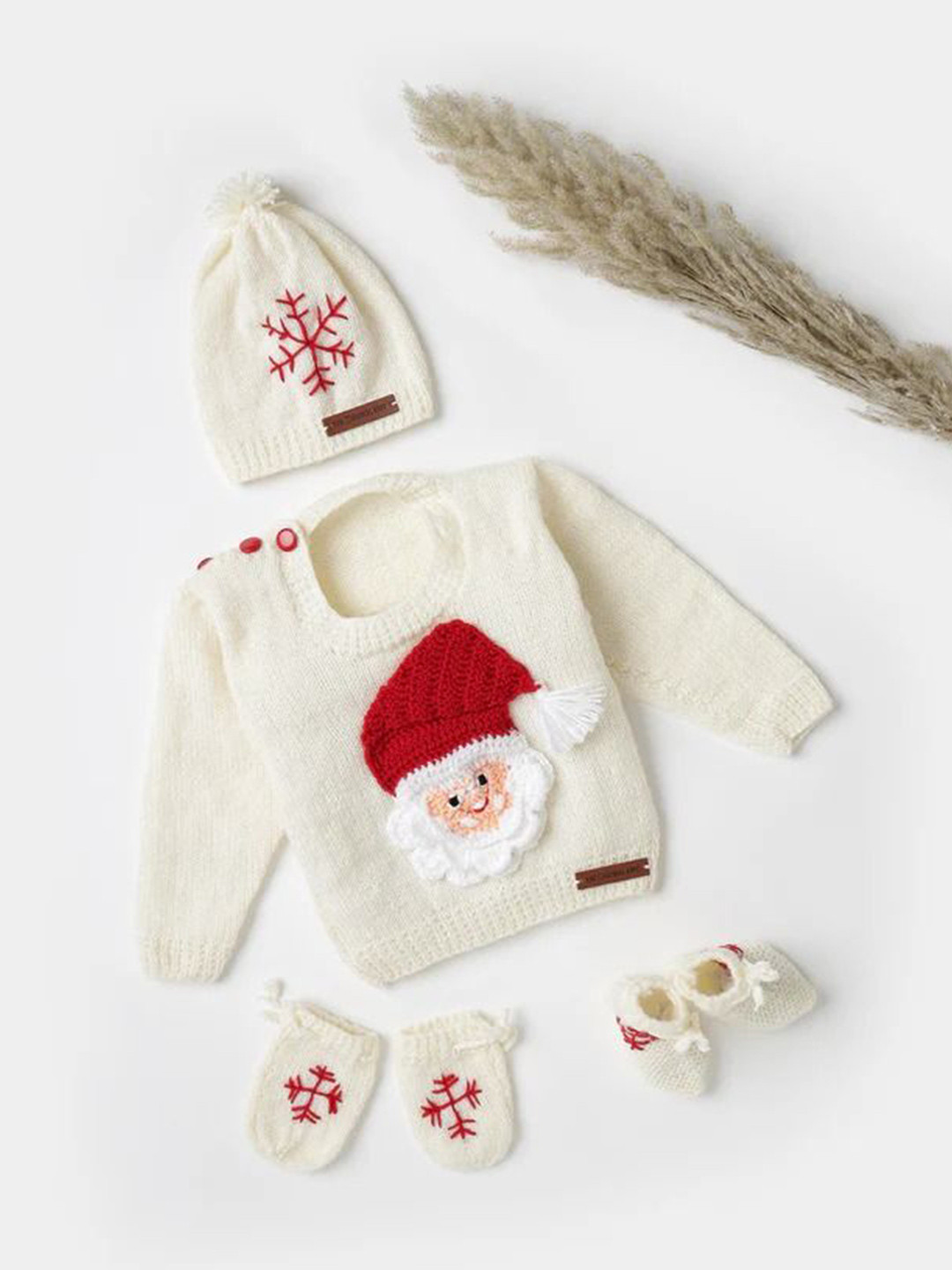 

The Original Knit Kids Santa Woollen Pullover, Off white
