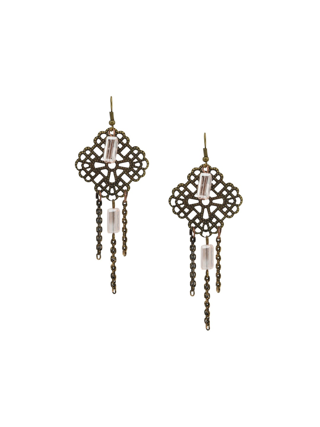 

HIGH TRENDZ Contemporary Drop Earrings, Metallic