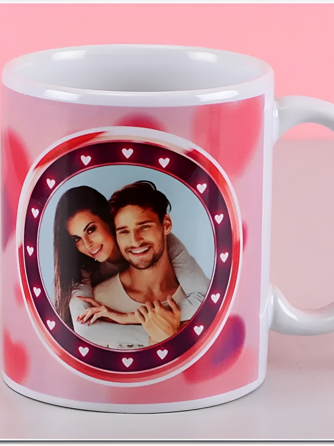 

fnp Multicoloured Printed Ceramic Glossy Mugs Set of Cups and Mugs, Pink