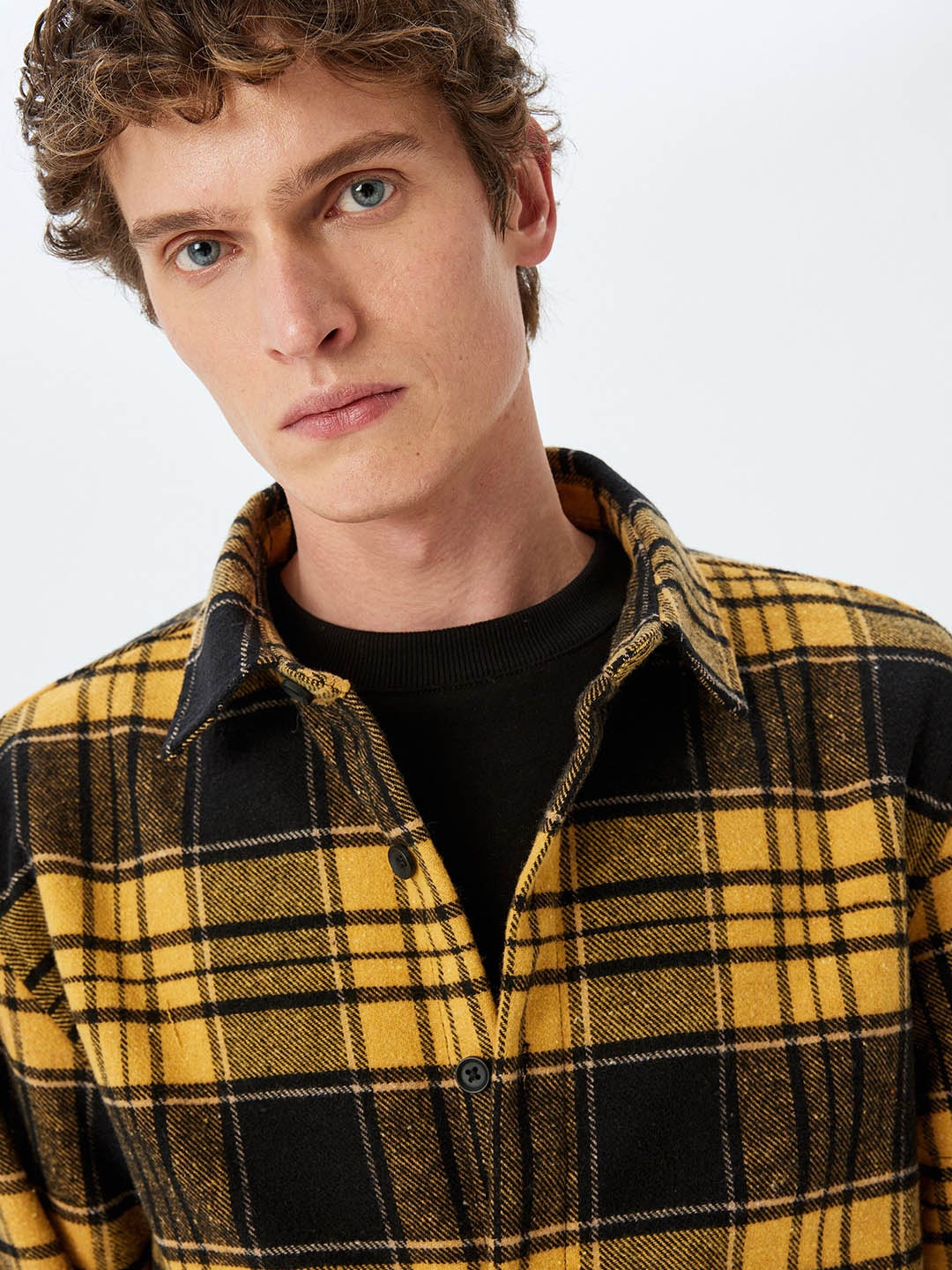 

Koton Men Tartan Checks Opaque Checked Casual Shirt, Yellow
