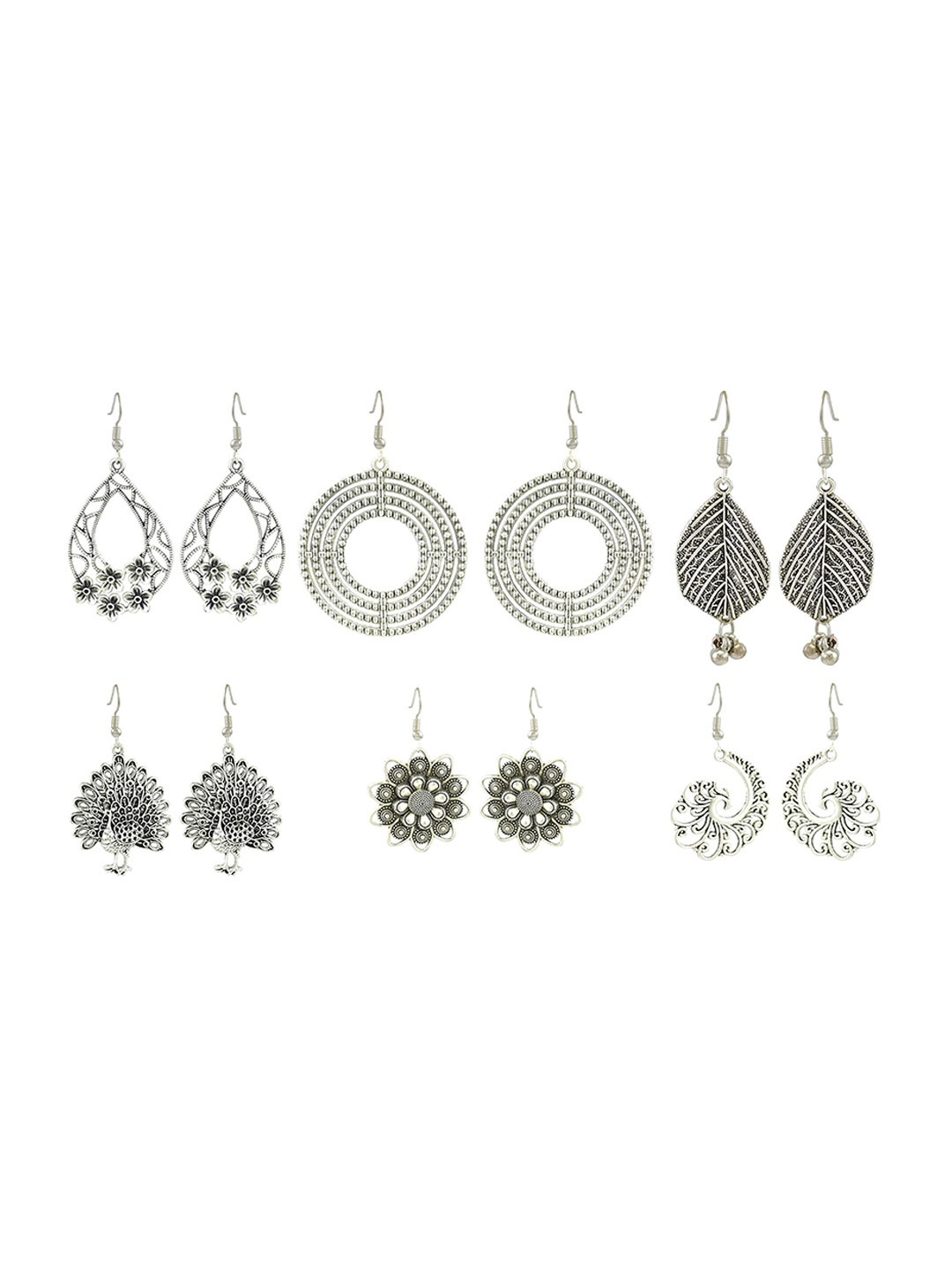 

HIGH TRENDZ Contemporary Hoop Earrings, Silver