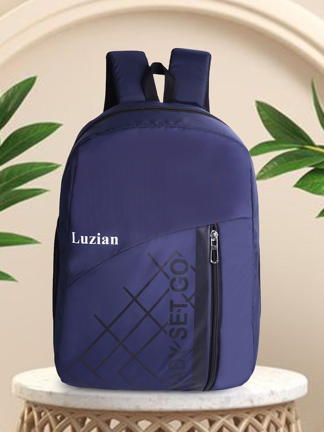 

Luzian Men Graphic Printed Backpack, Blue