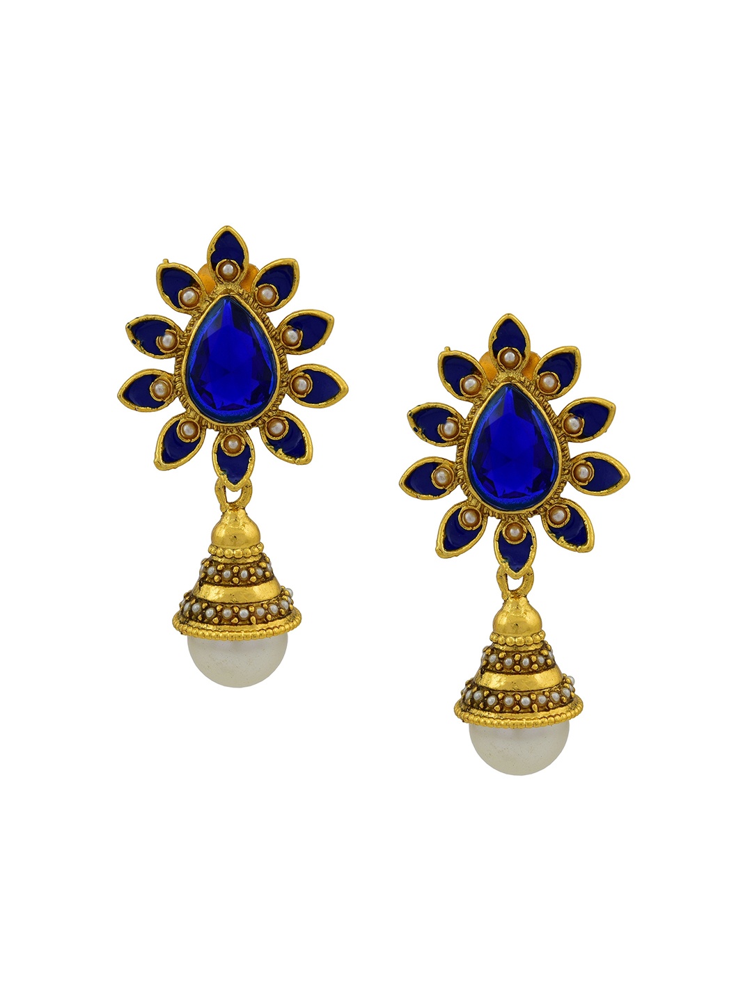 

HIGH TRENDZ Contemporary Drop Earrings, Gold