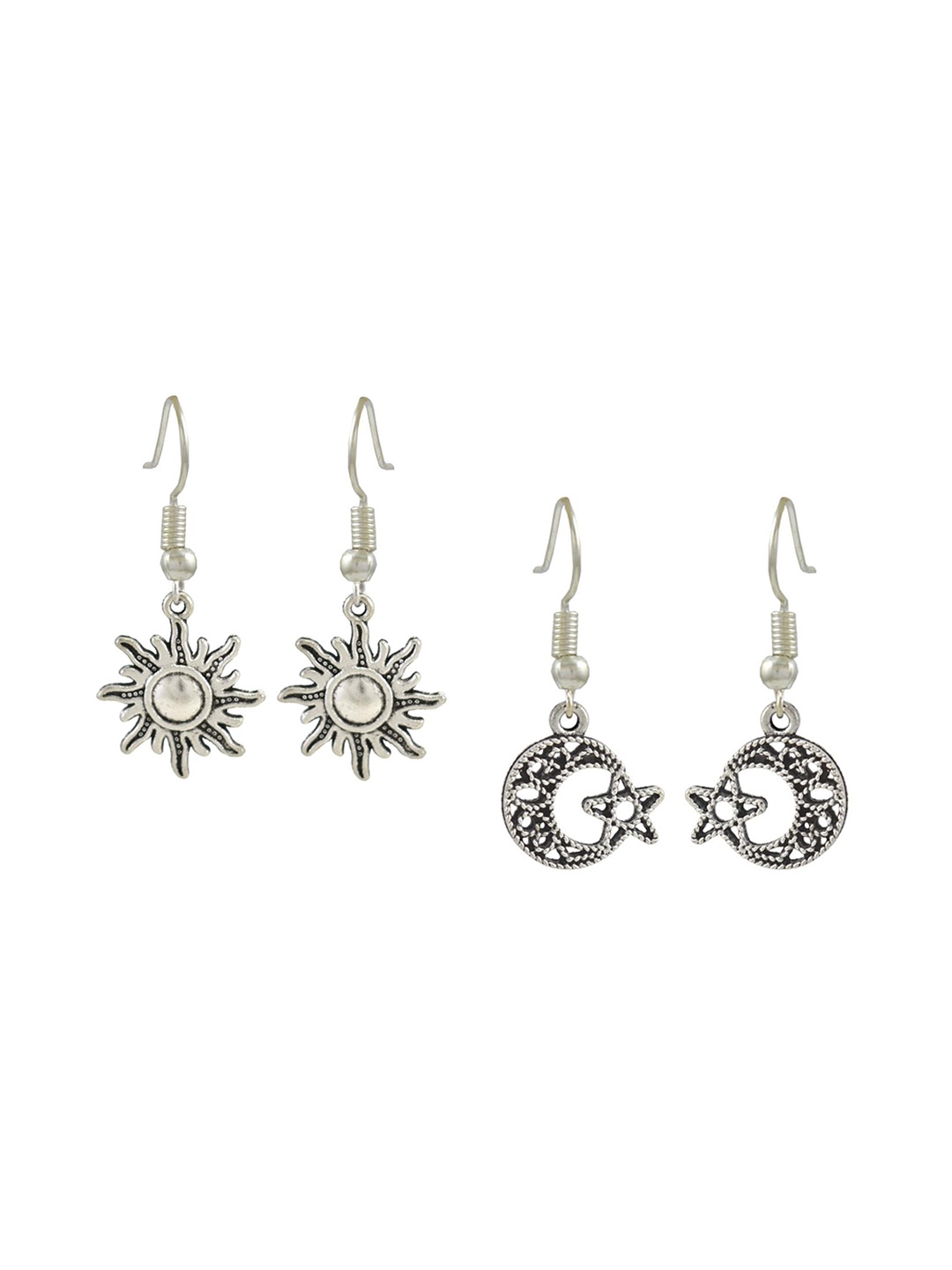

HIGH TRENDZ Contemporary Drop Earrings, Silver