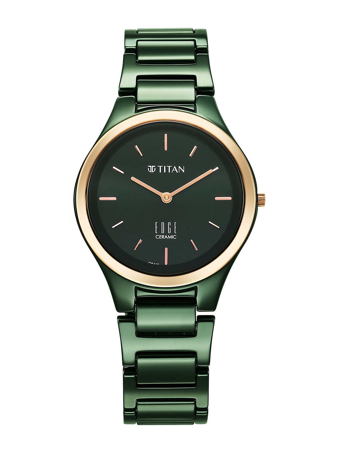 

Titan Women Dial & Ceramic Bracelet Style Straps Analogue Watch 2653KC12, Green