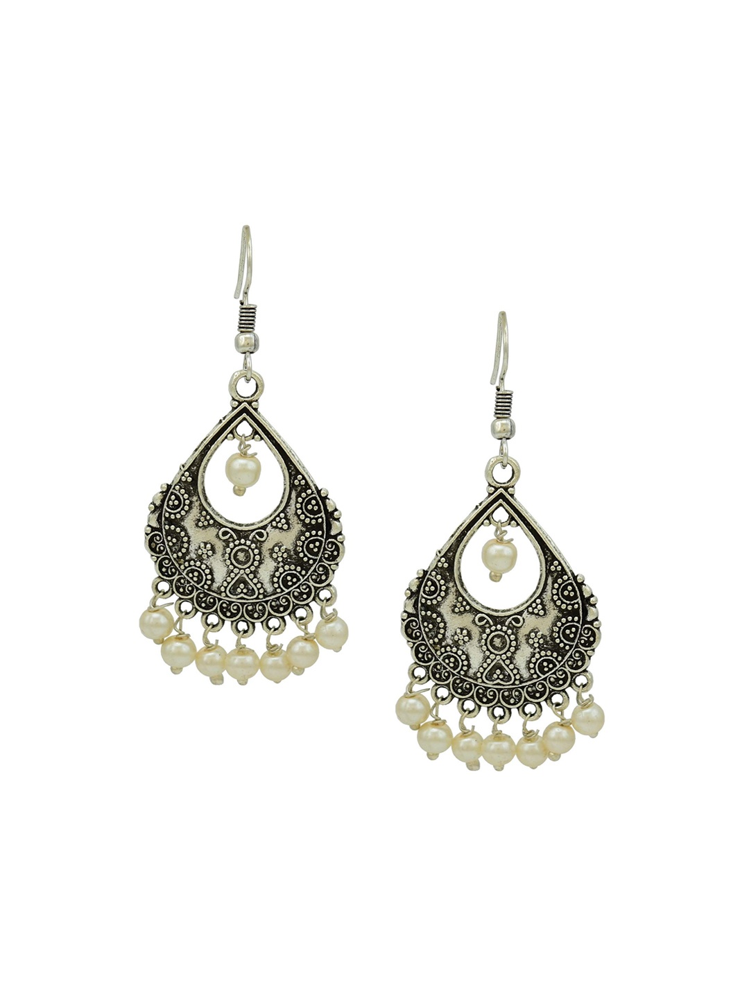 

HIGH TRENDZ Contemporary Drop Earrings, White