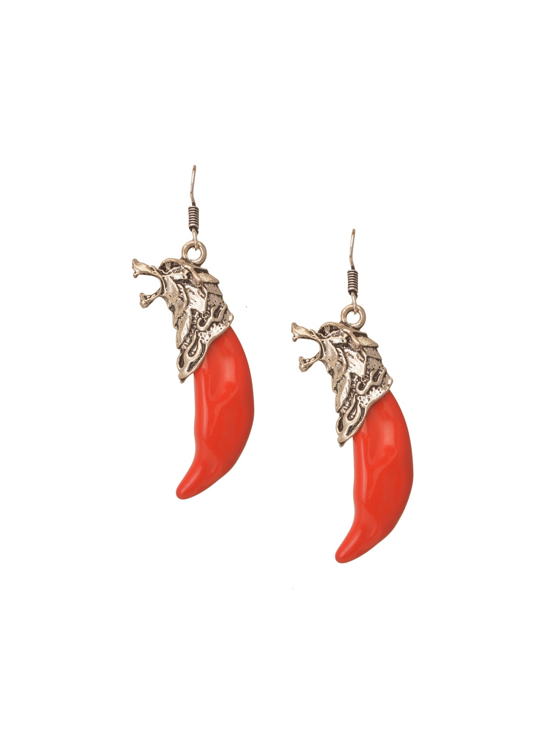 

HIGH TRENDZ Contemporary Drop Earrings, Red