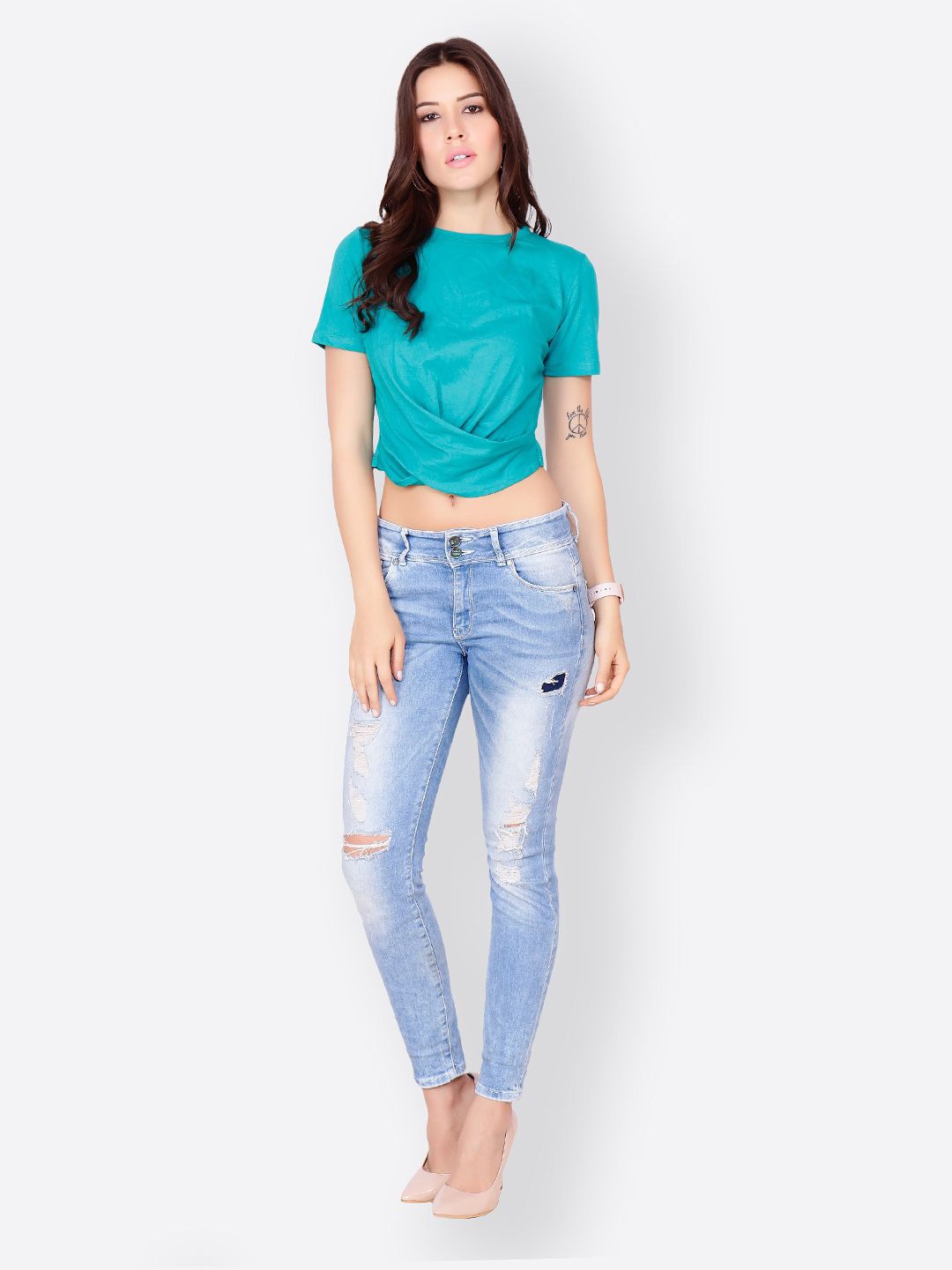 

BAESD Women Crop Top, Blue