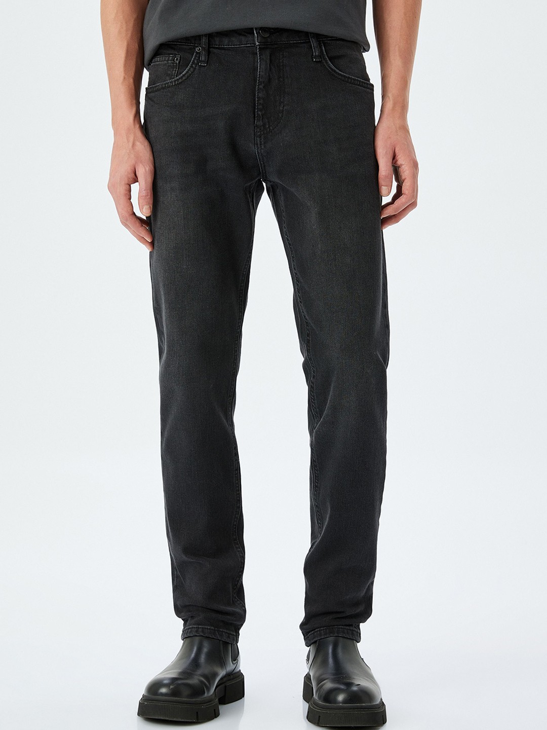

Koton Men Cotton Regular Fit Trousers, Black