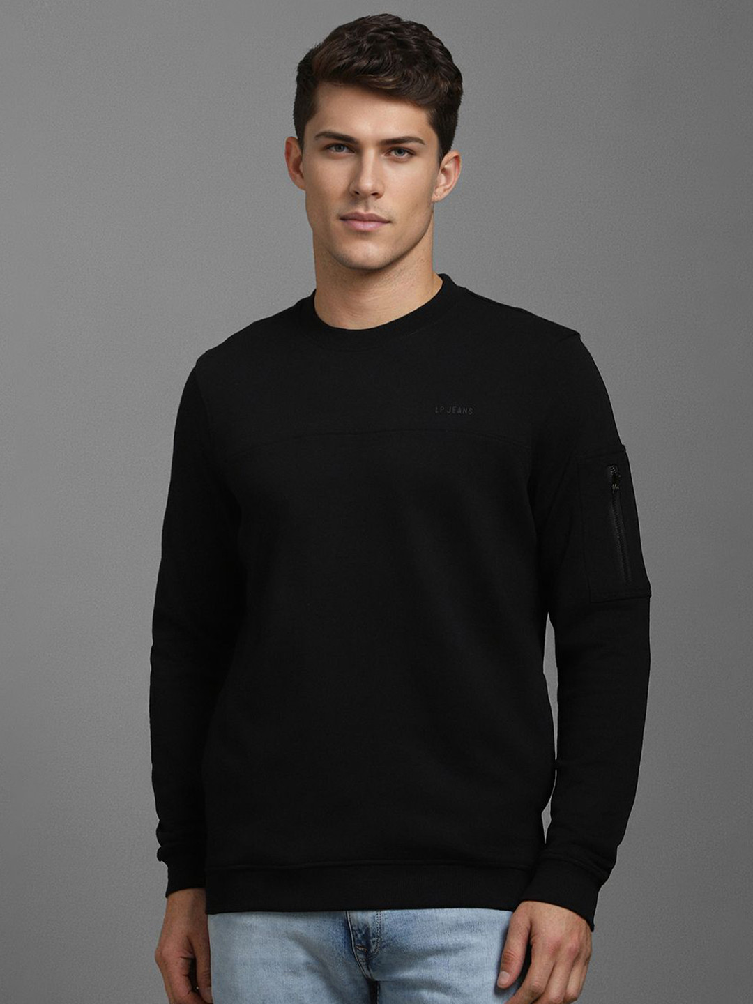 

Louis Philippe Jeans Men Sweatshirt, Black