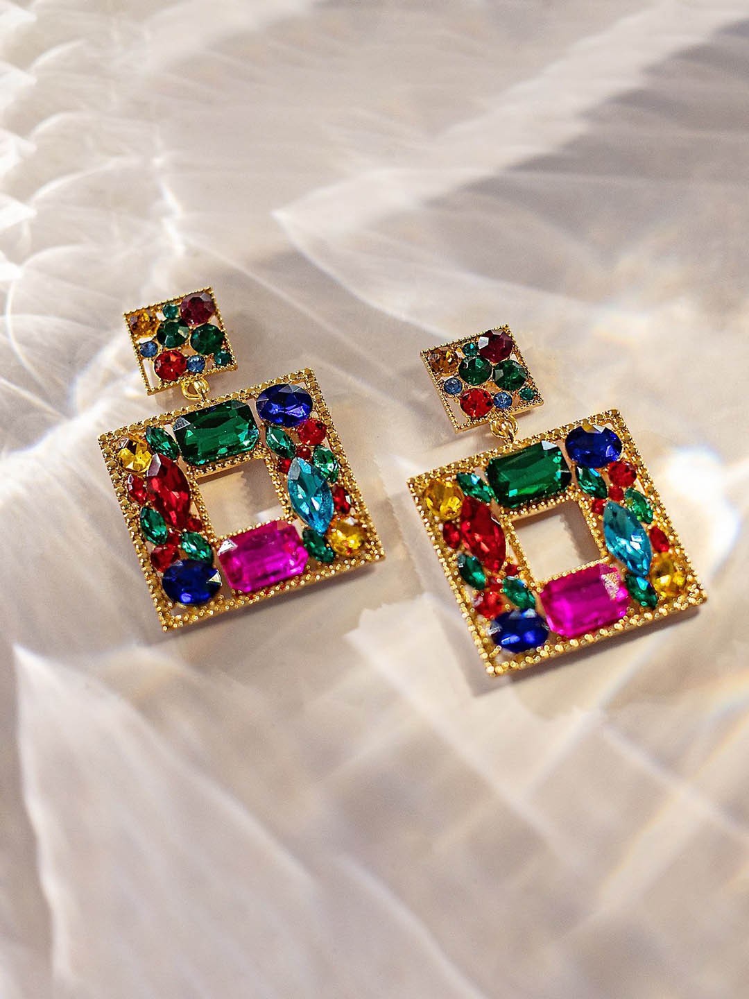 

Senshi Square Drop Earrings, Multi
