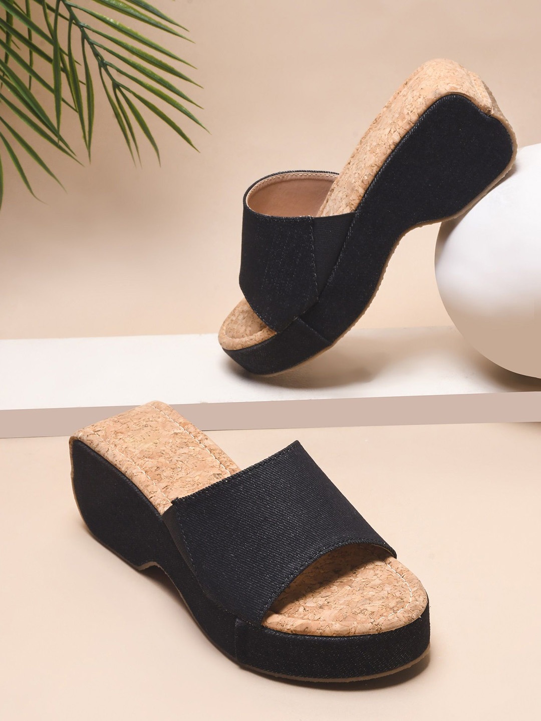 

Try Me Ethnic Platform Sandals, Black
