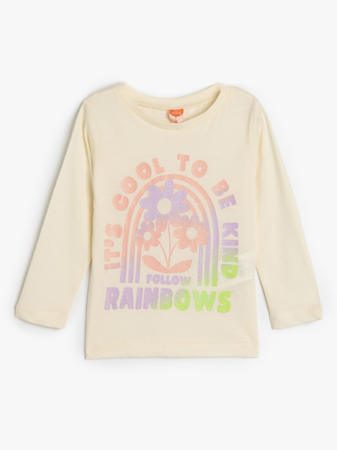 

Koton Girls Printed T-shirt, Beige