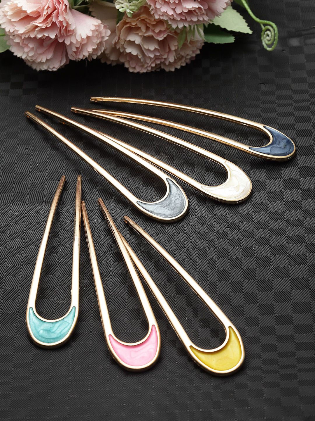 

VOGUE HAIR ACCESSORIES Women Set of 6 U Pins, Pink