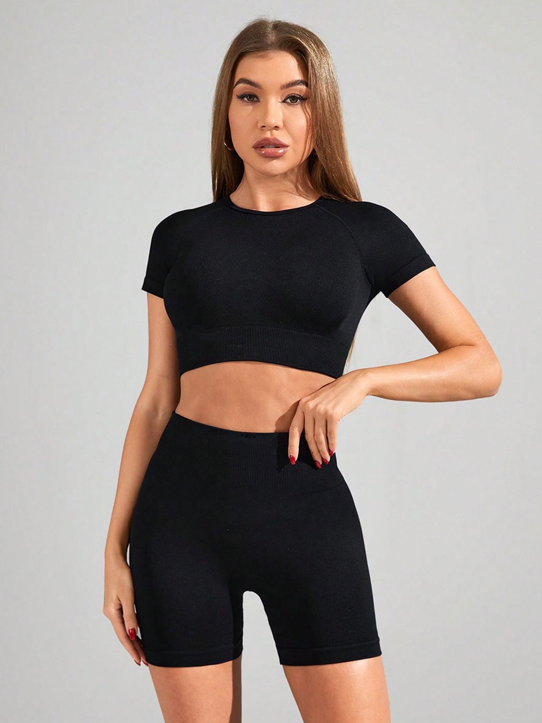 

StyleCast Women Top with Shorts, Black