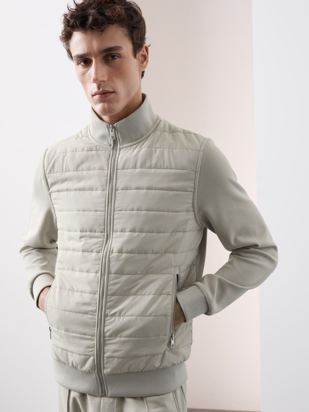 

Marks & Spencer Men Checked without Quilted Jacket, Grey