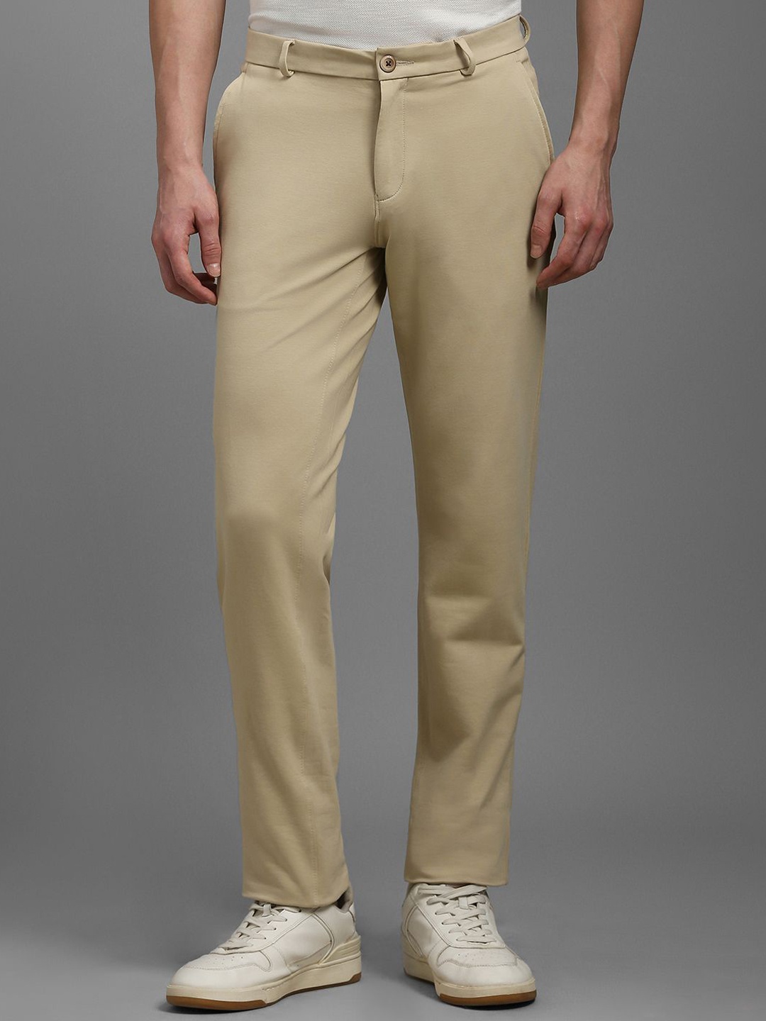 

Louis Philippe Sport Men Slim Fit Trousers, Beige