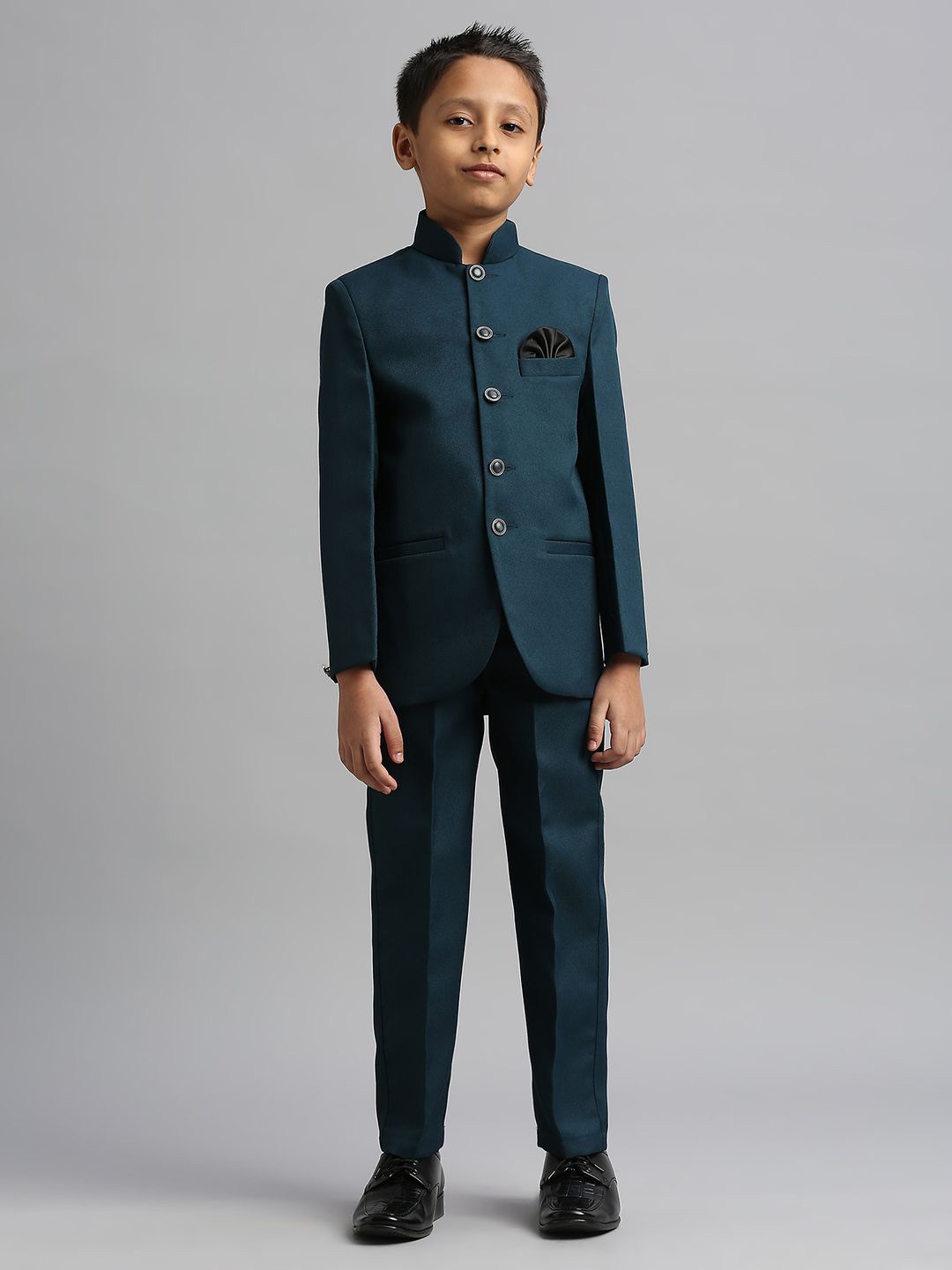 

YK Kids Solid Jodhpuri Ethnic Wear, Teal