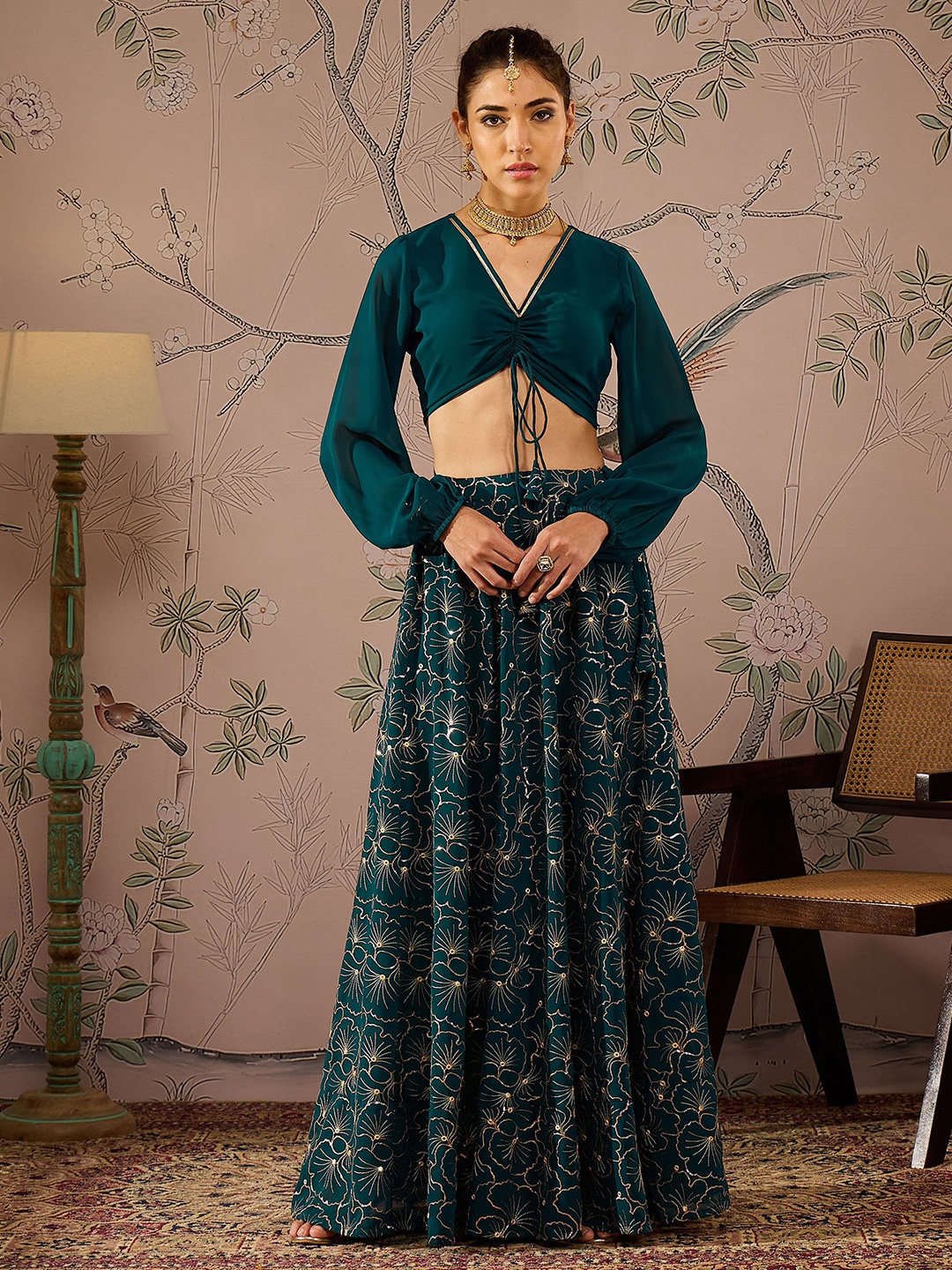 

Shae by SASSAFRAS Ready to Wear Lehenga &, Teal