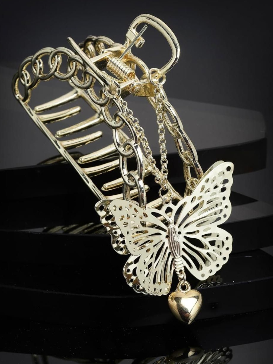 

Radhya Accessories Women Claw Clip Hair Accessory, Gold