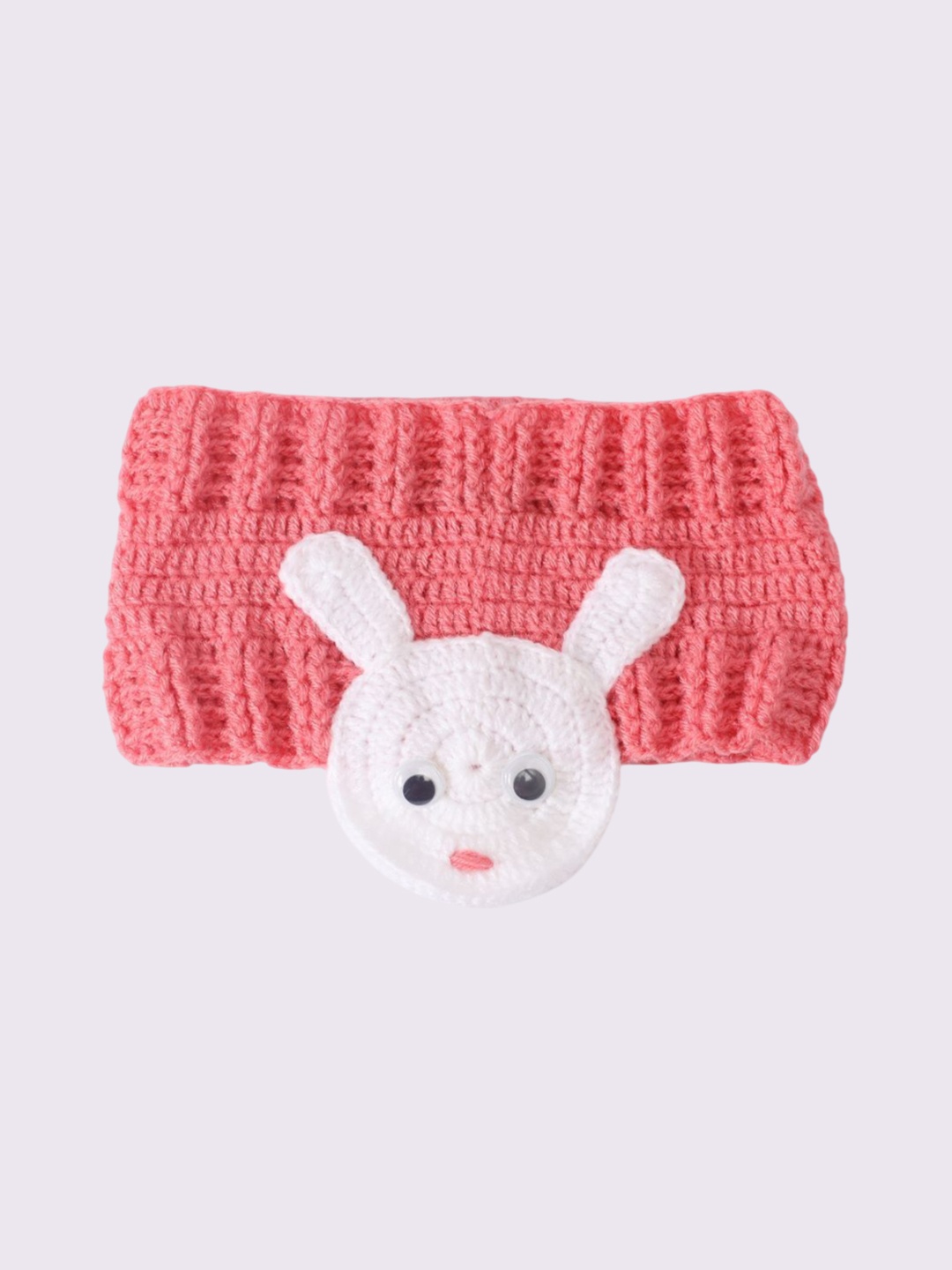

FUNKRAFTS Kids Self Design Woollen Ear Warmer Muffs Headband, Pink