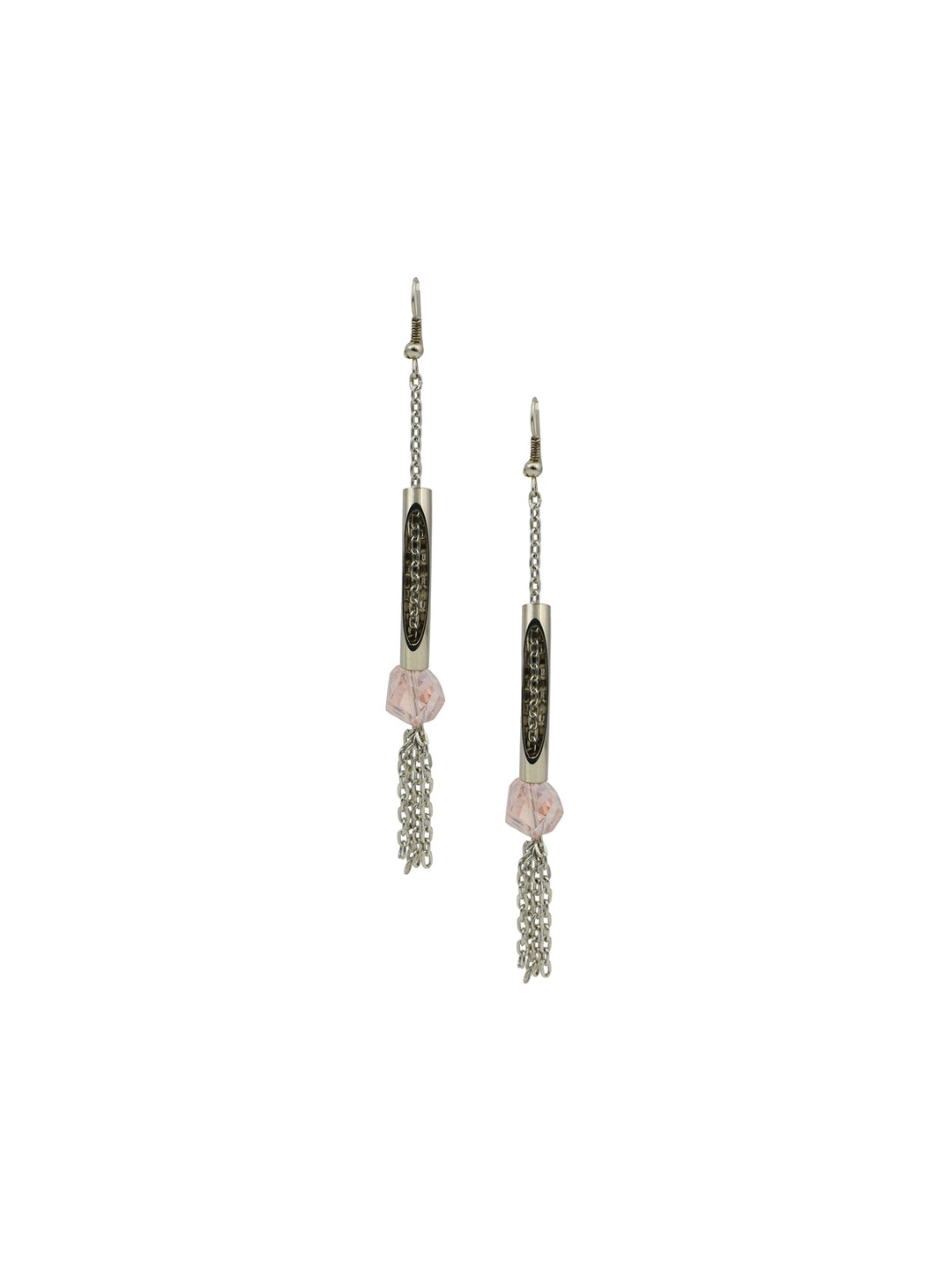 

HIGH TRENDZ Contemporary Drop Earrings, Silver