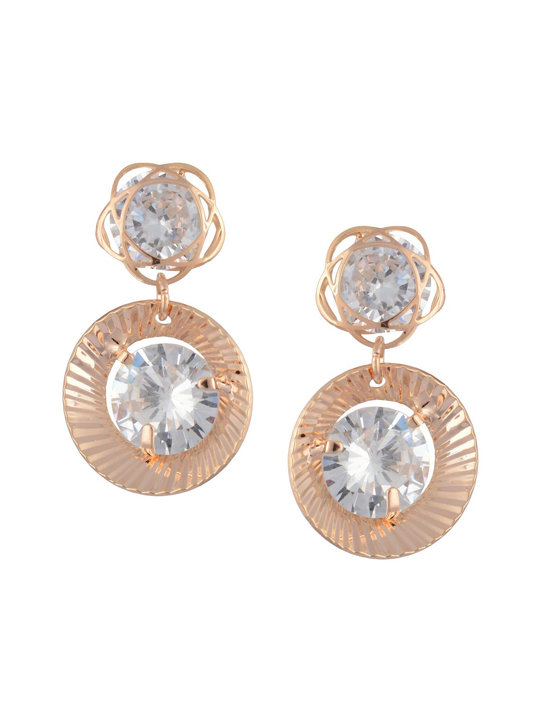 

HIGH TRENDZ Contemporary Drop Earrings, Gold