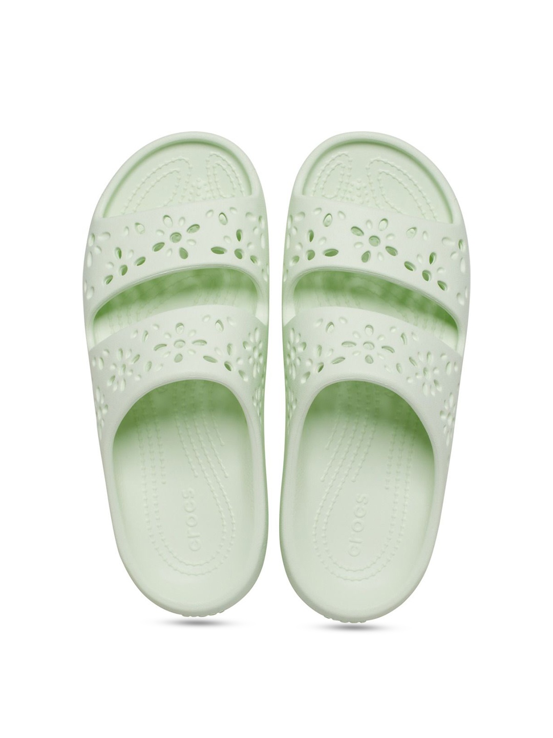 

Crocs Women Self Design Sliders, Green