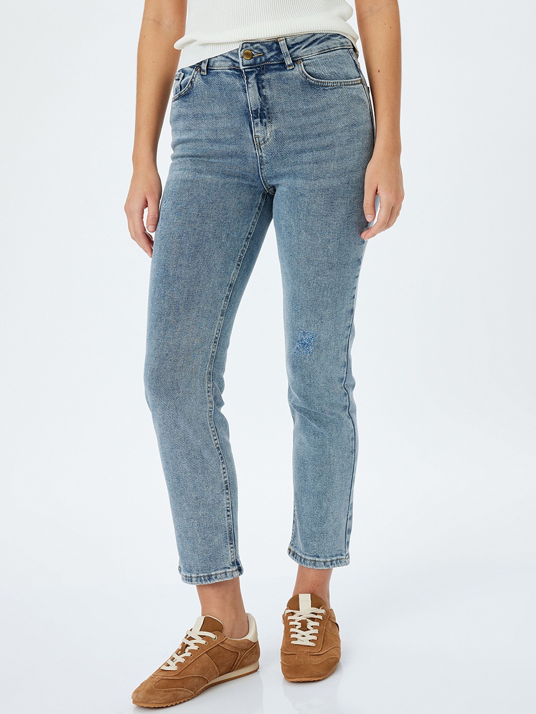

Koton Women Cotton Slim Fit Straight Fit Jeans, Blue