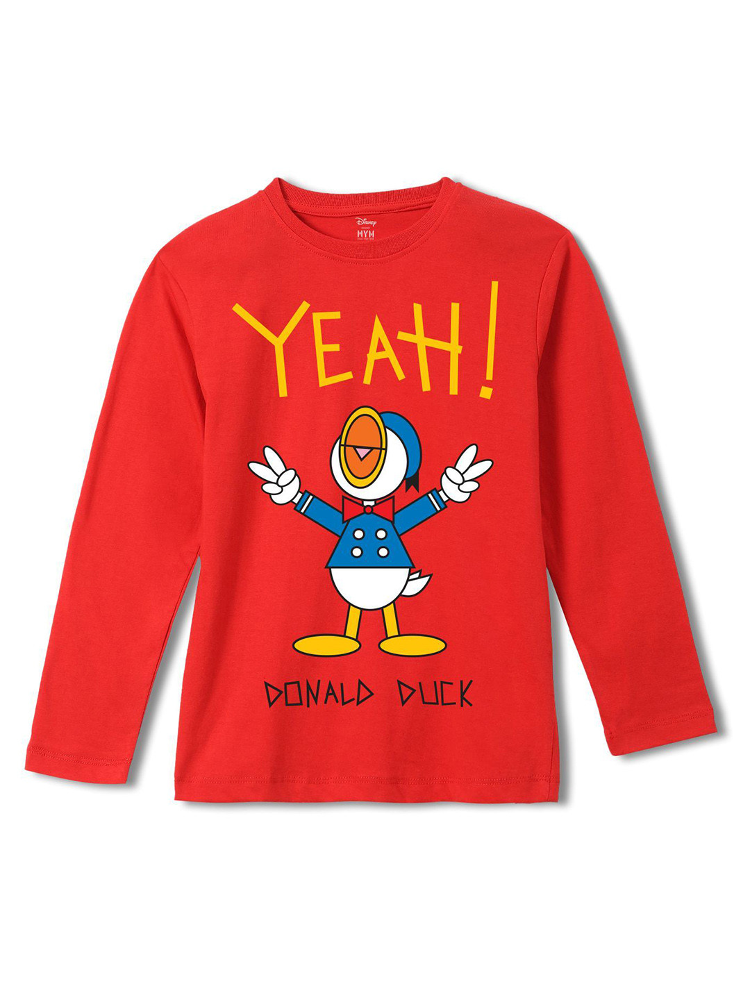 

Wear Your Mind Boys Mickey Mouse Printed Pure Cotton Applique T-shirt, Red