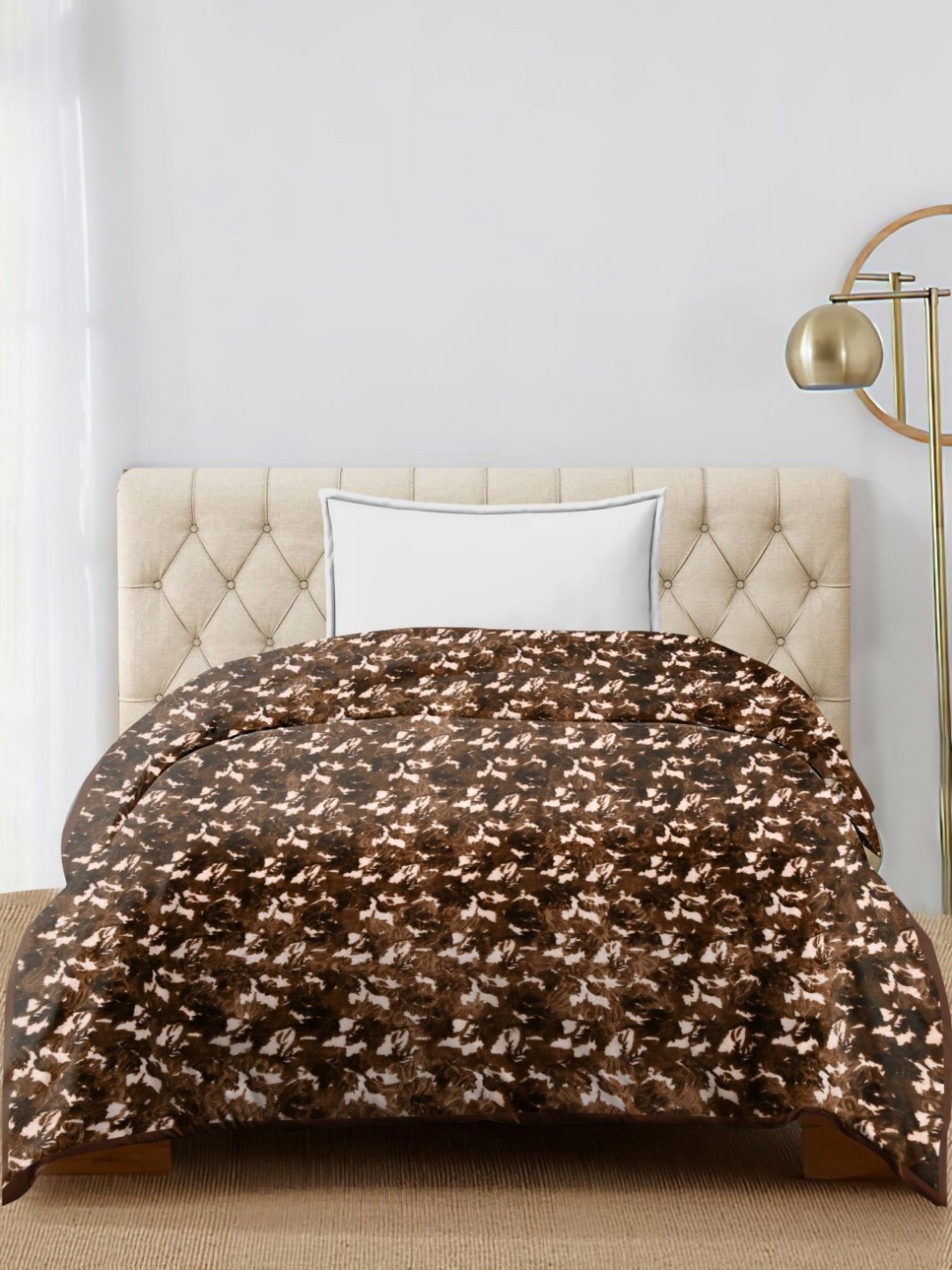 

Spangle Olive Green & Pink Mink Heavy Winter 350 GSM Single Bed Blanket