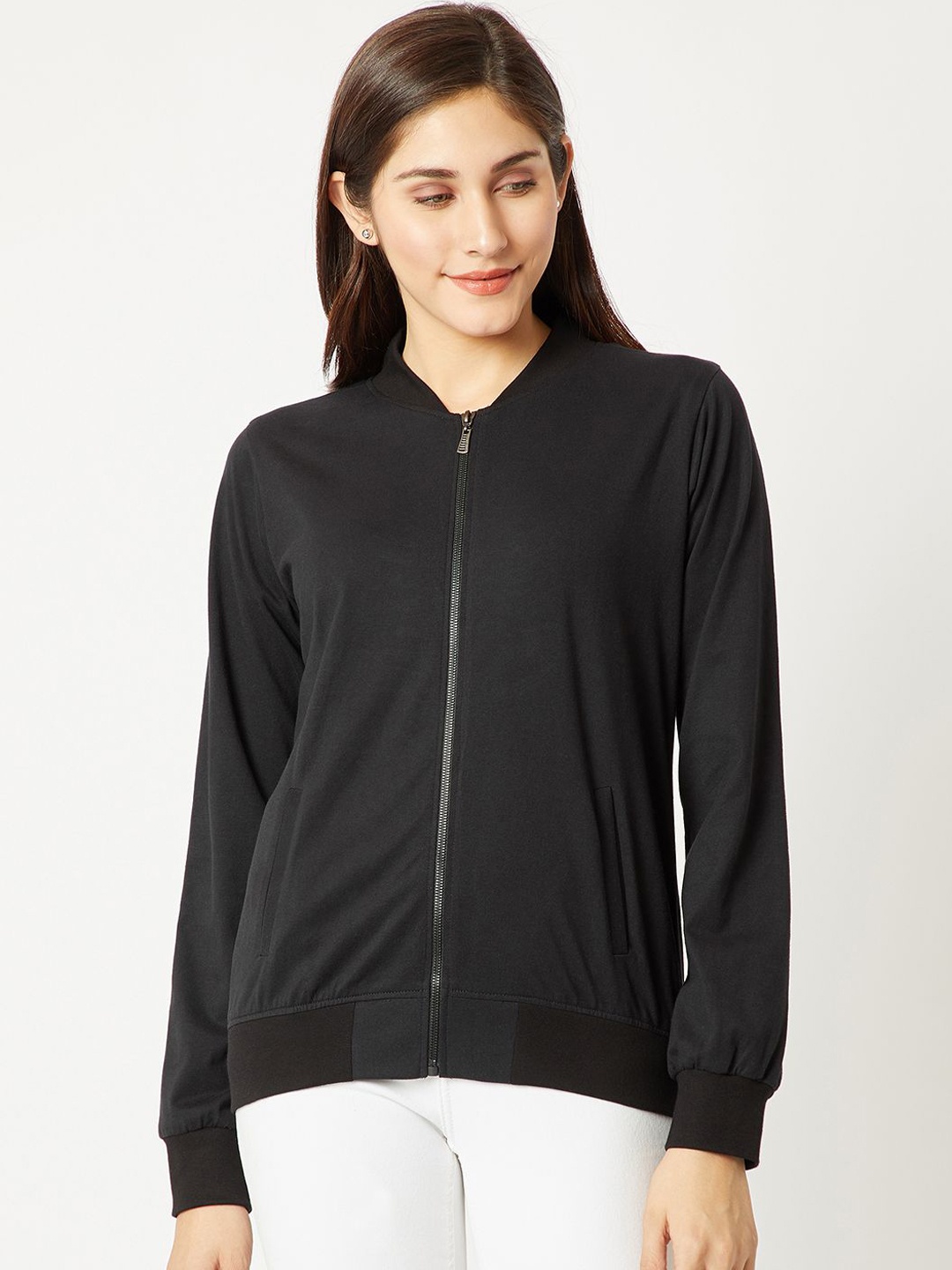 

Miss Chase Women Bomber Jacket, Black