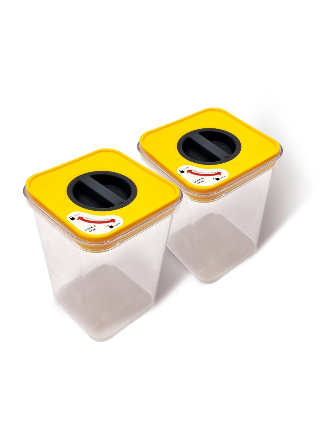 

10club Yellow Vacuum Storage Container - Set of 2