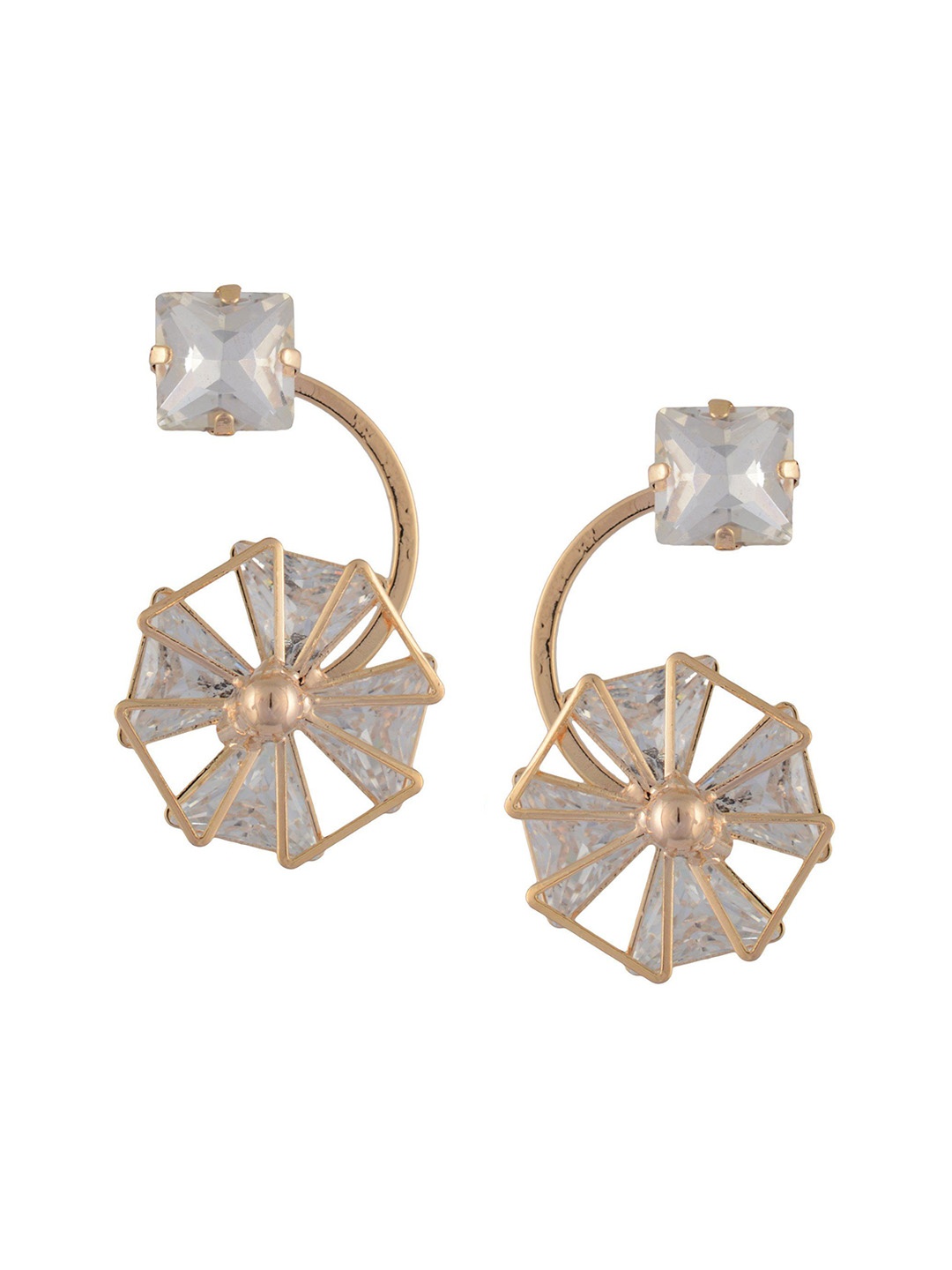 

HIGH TRENDZ Contemporary Studs Earrings, Gold