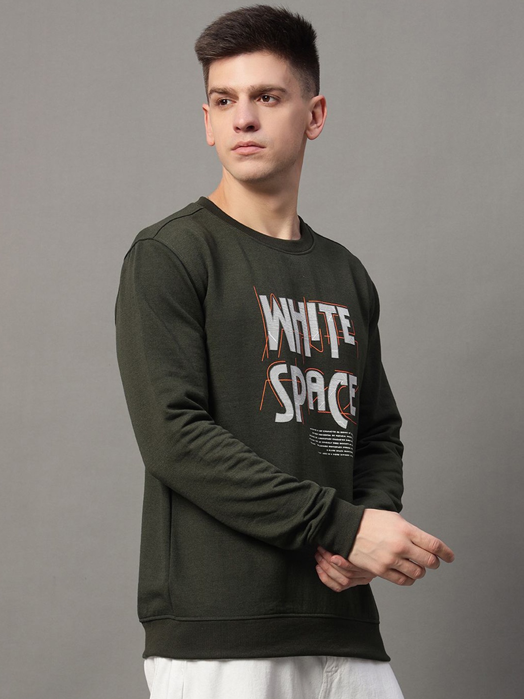 

GET GOLF Men Printed Sweatshirt, Olive