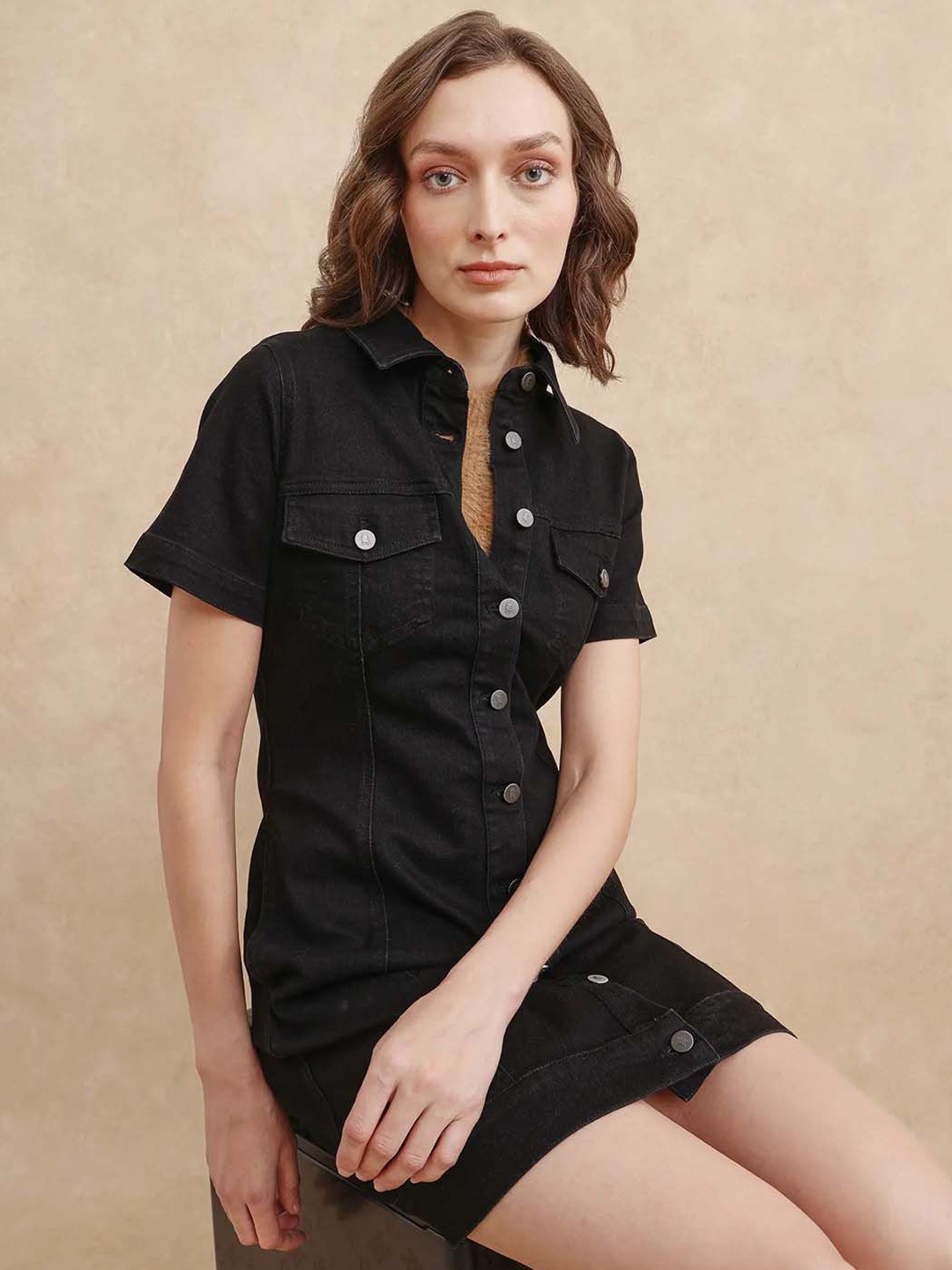 

RAREISM Shirt Dress, Black
