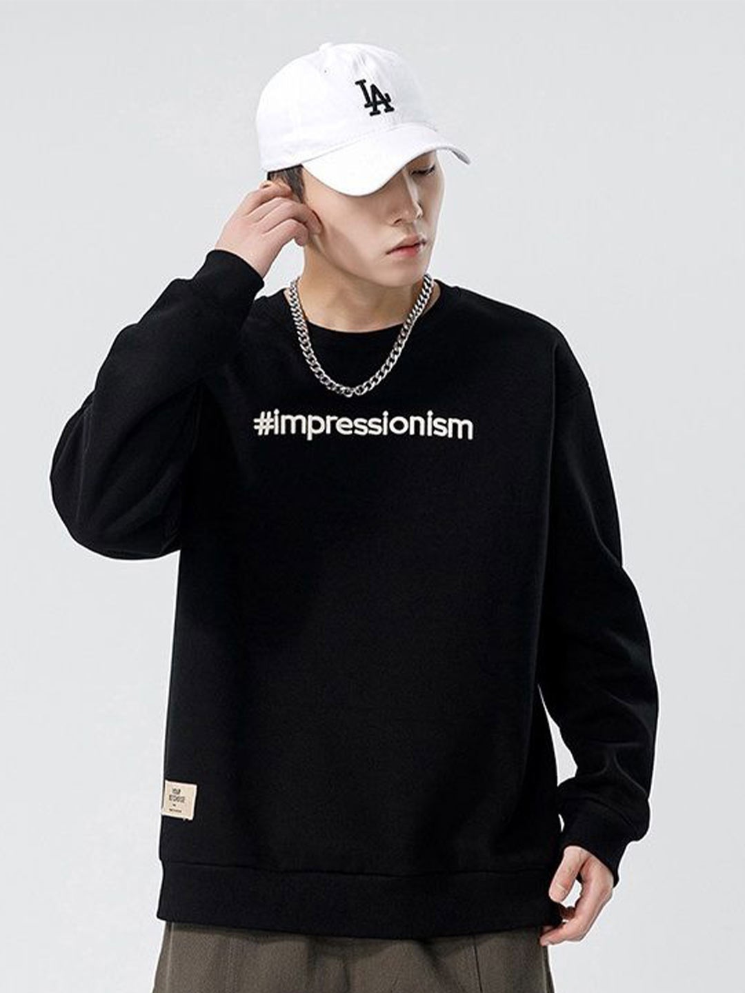 

HERE&NOW Men Printed Sweatshirt, Black