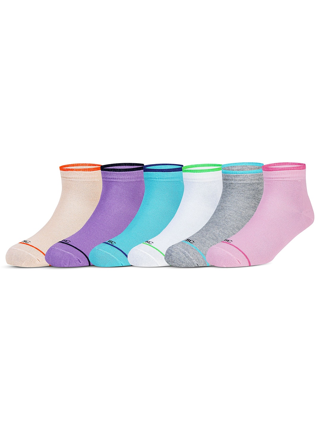 

Rc. Royal Class Pack of 6 Pairs Women Organic Cotton Ankle Socks, White