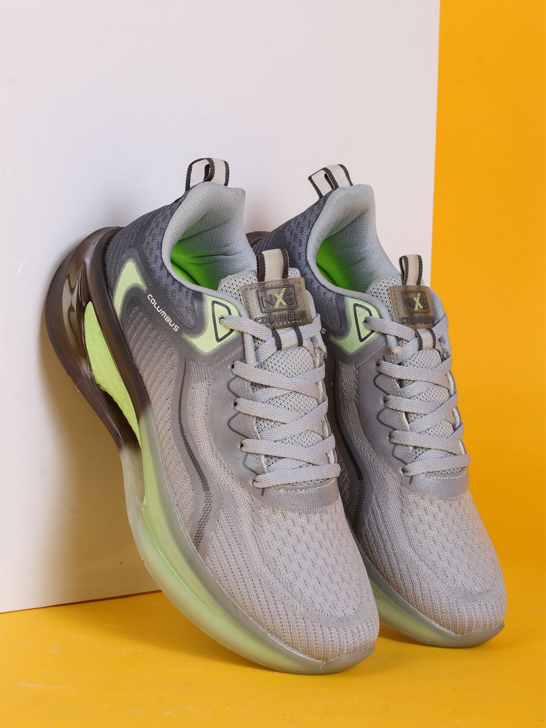 

Columbus Men Mesh Running Non-Marking Sports Shoes, Grey