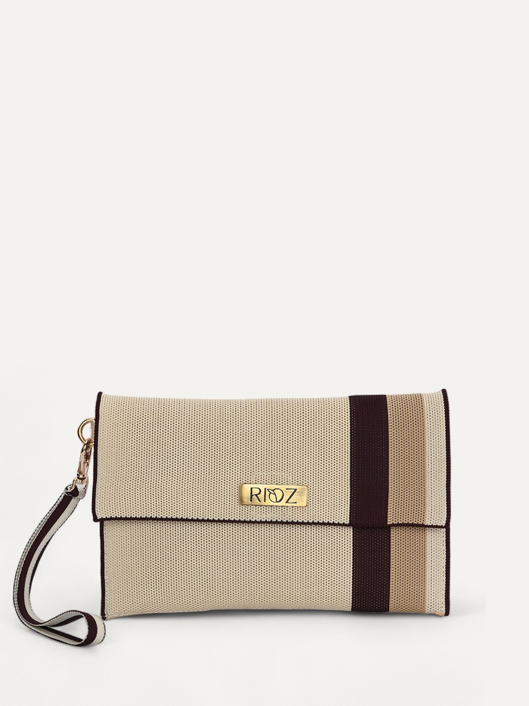 

Rioz Oversized Structured Sling Bag with Tasselled, Cream